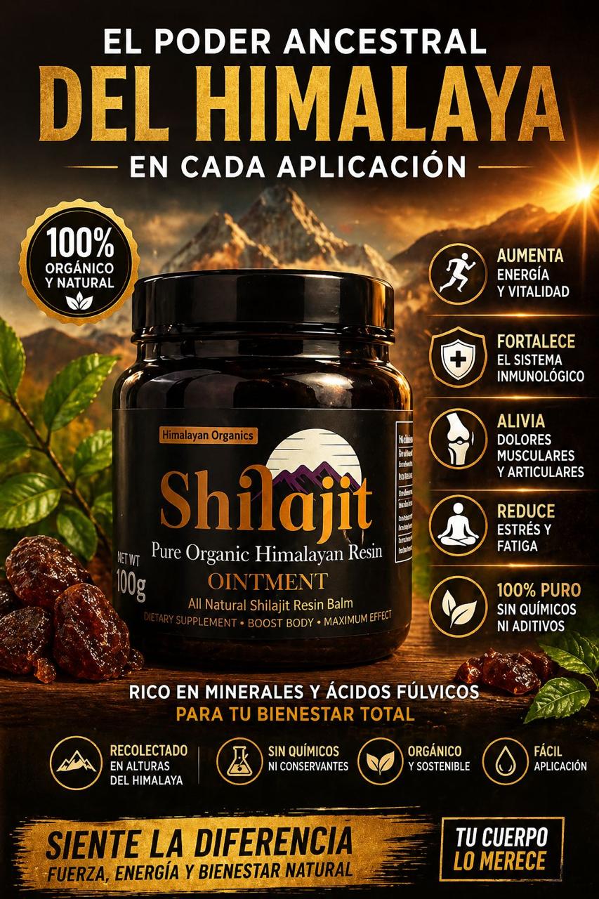 Shilajit Orgánico del Himalaya – 100 g